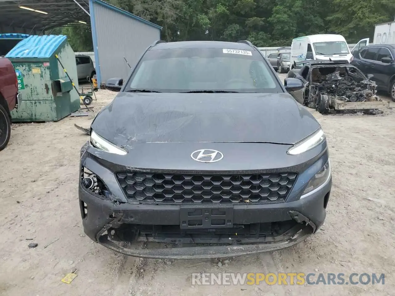5 fotografías del automóvil dañado KM8K32AB4PU936181 HYUNDAI KONA 2023