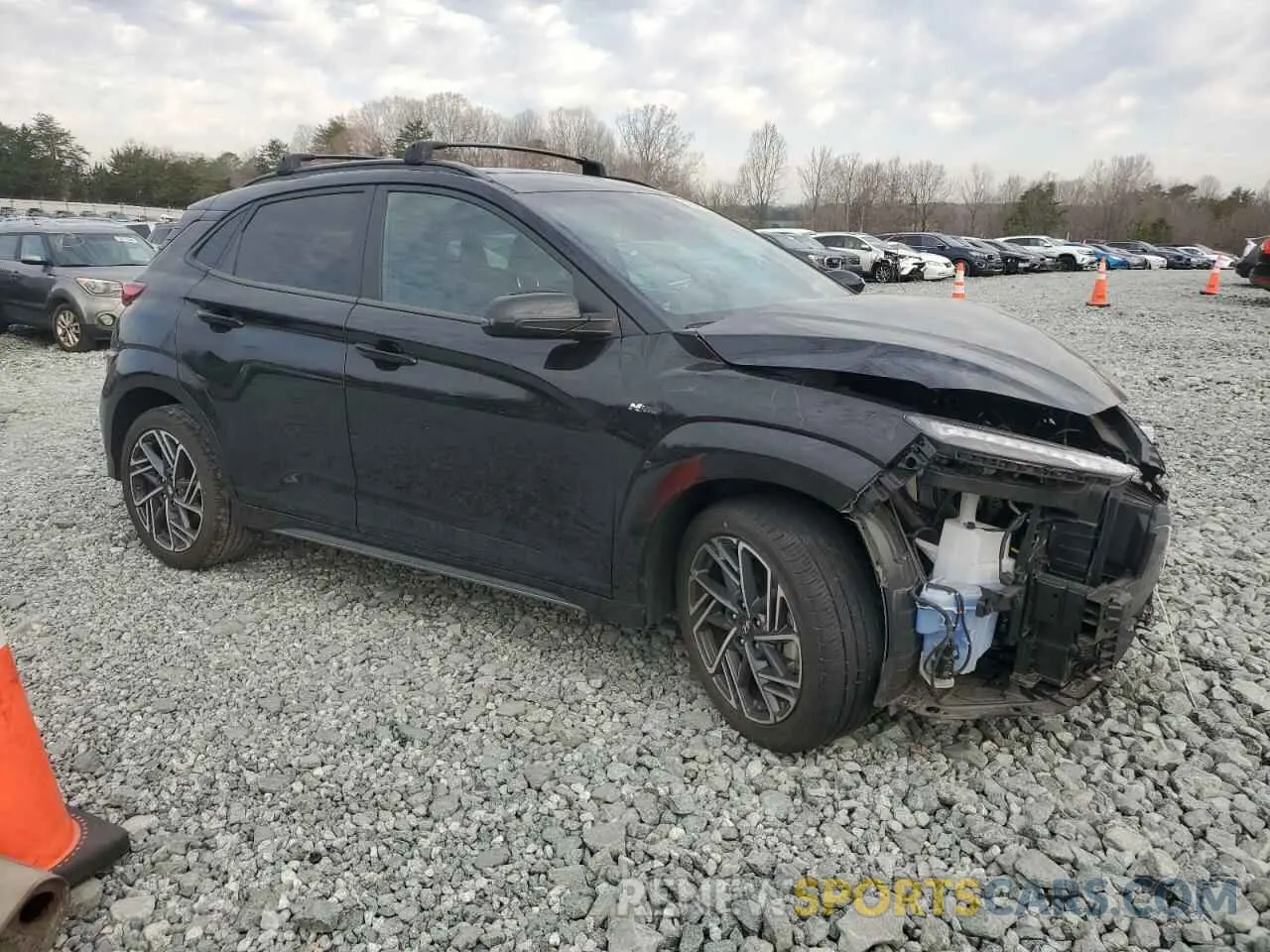 4 fotografías del automóvil dañado KM8K33A32PU994188 HYUNDAI KONA 2023