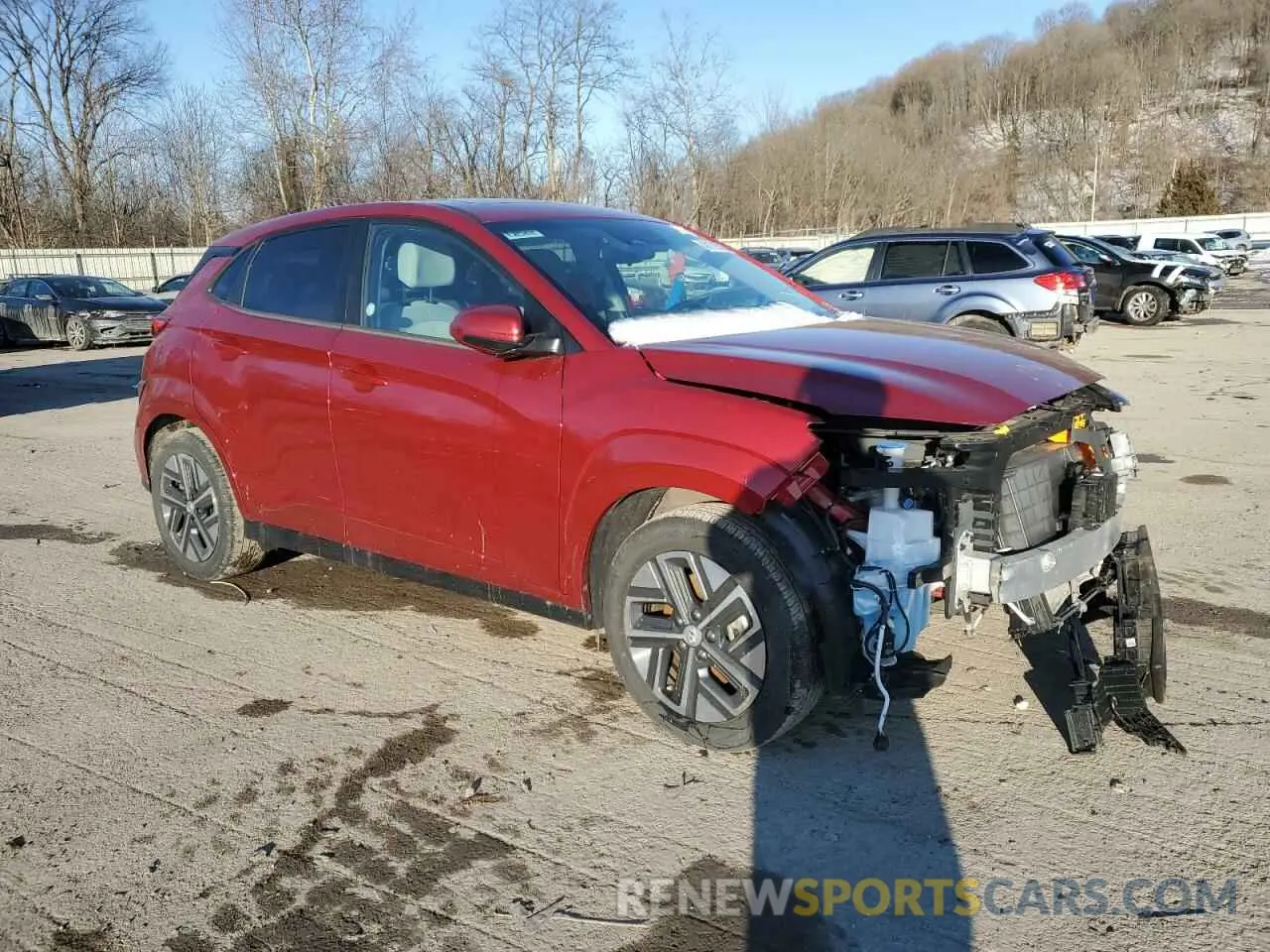 4 fotografías del automóvil dañado KM8K33AG3PU190503 HYUNDAI KONA 2023
