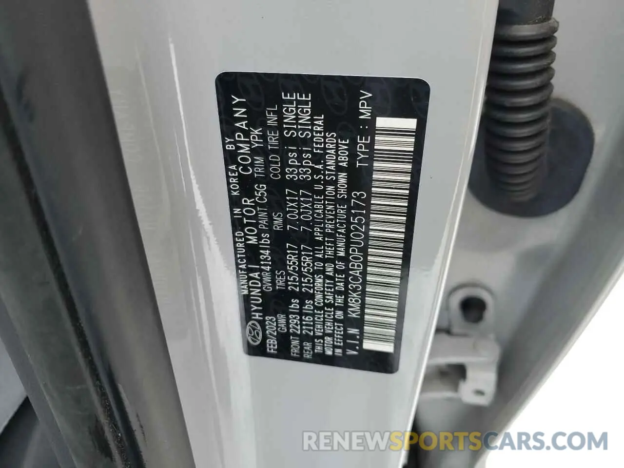 14 fotografías del automóvil dañado KM8K3CAB0PU025173 HYUNDAI KONA 2023