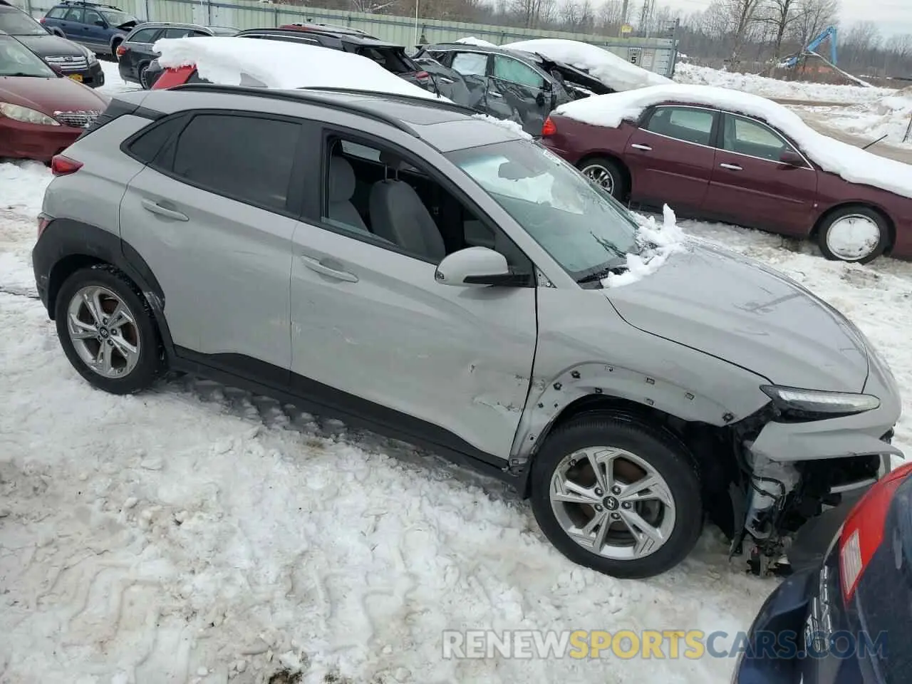 4 fotografías del automóvil dañado KM8K3CAB0PU025173 HYUNDAI KONA 2023