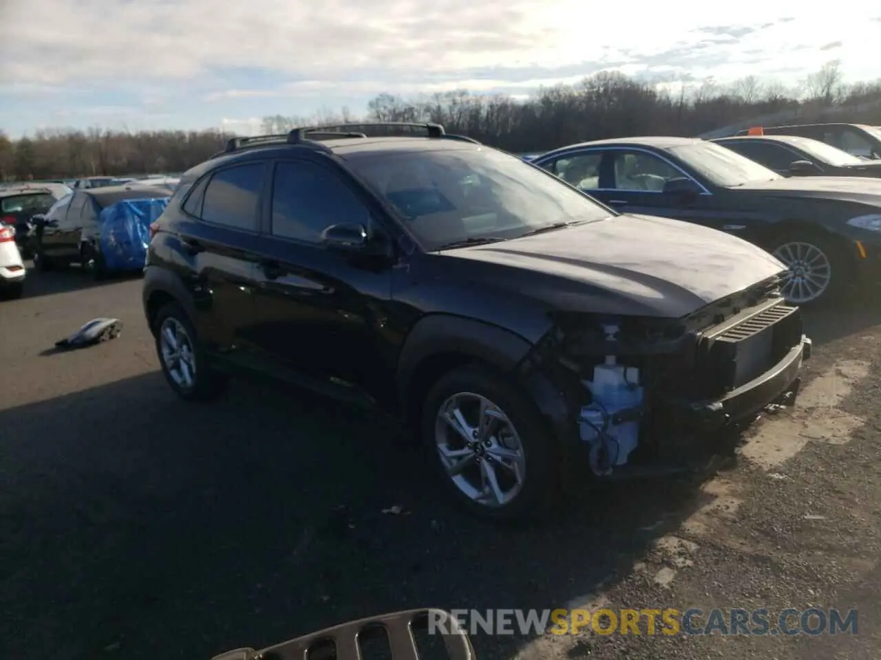 4 fotografías del automóvil dañado KM8K3CAB7PU025378 HYUNDAI KONA 2023