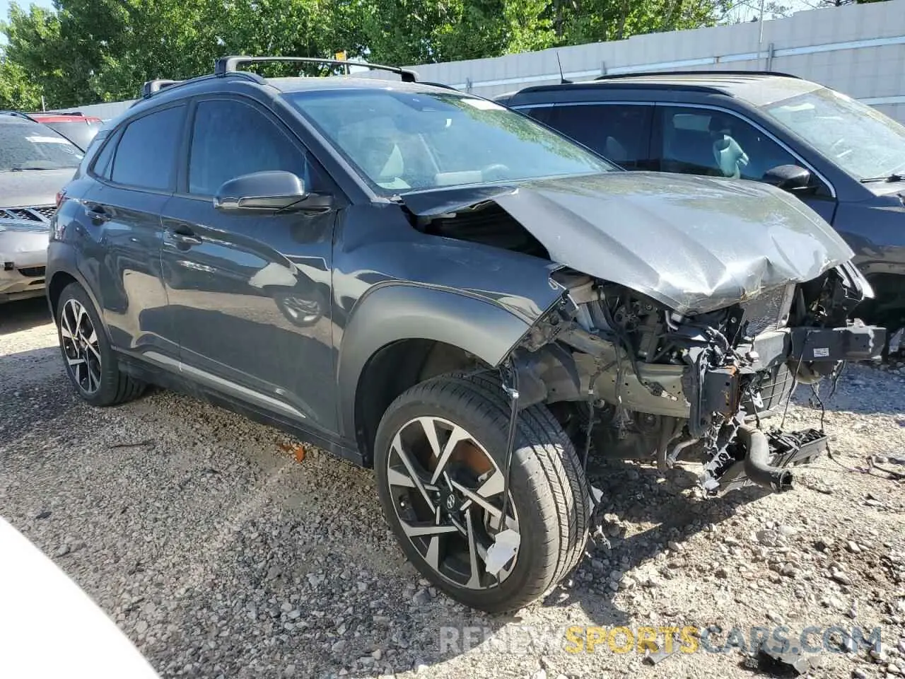 4 fotografías del automóvil dañado KM8K5CA31PU039070 HYUNDAI KONA 2023