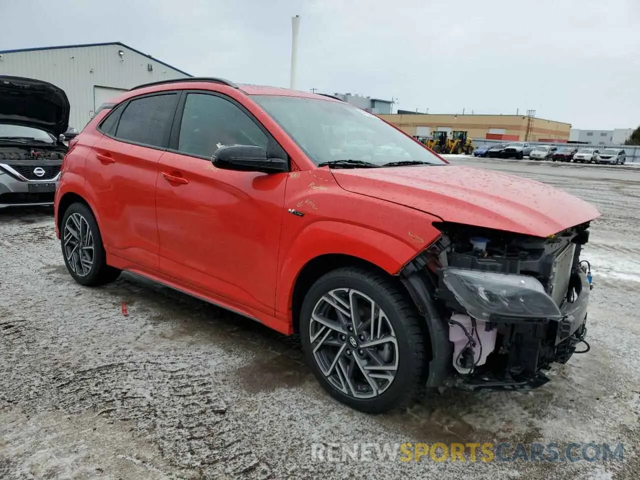4 fotografías del automóvil dañado KM8K5CA36PU006534 HYUNDAI KONA 2023