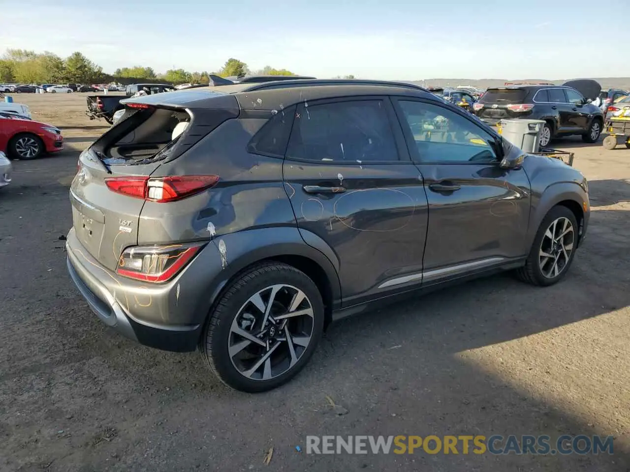 3 fotografías del automóvil dañado KM8K5CA38PU000279 HYUNDAI KONA 2023