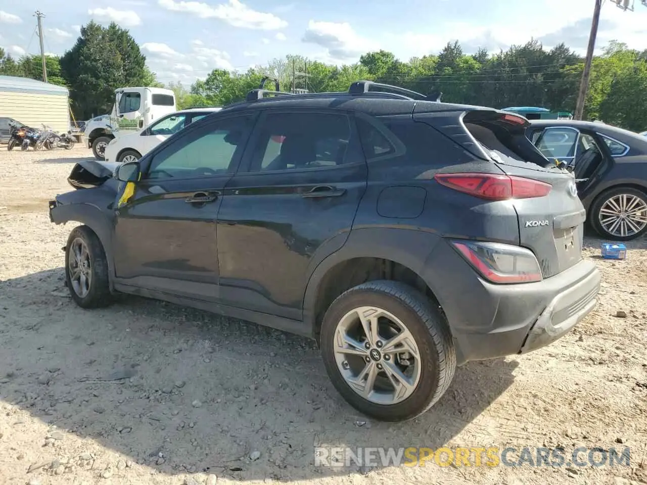 2 fotografías del automóvil dañado KM8K62AB3PU007848 HYUNDAI KONA 2023