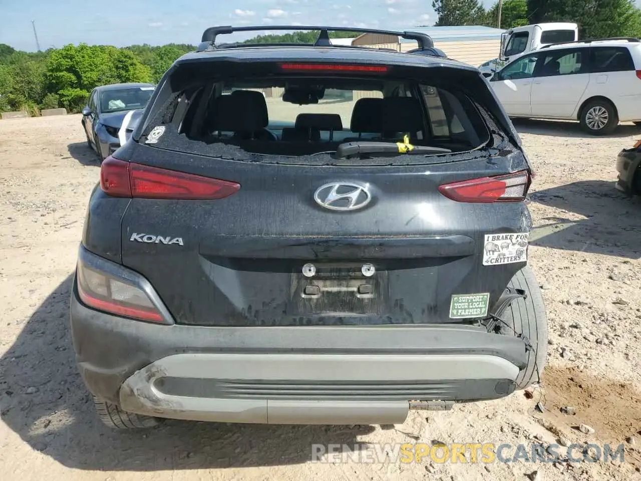 6 fotografías del automóvil dañado KM8K62AB3PU007848 HYUNDAI KONA 2023