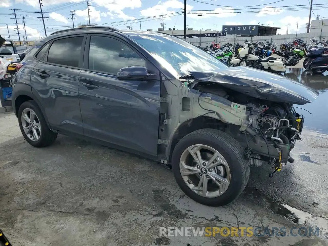 4 fotografías del automóvil dañado KM8K62ABXPU059090 HYUNDAI KONA 2023