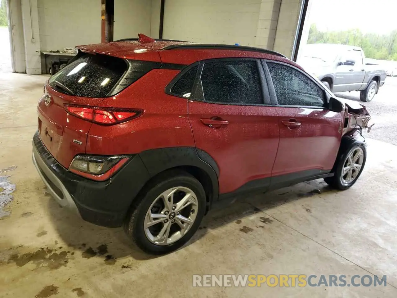 3 fotografías del automóvil dañado KM8K6CAB2PU936273 HYUNDAI KONA 2023