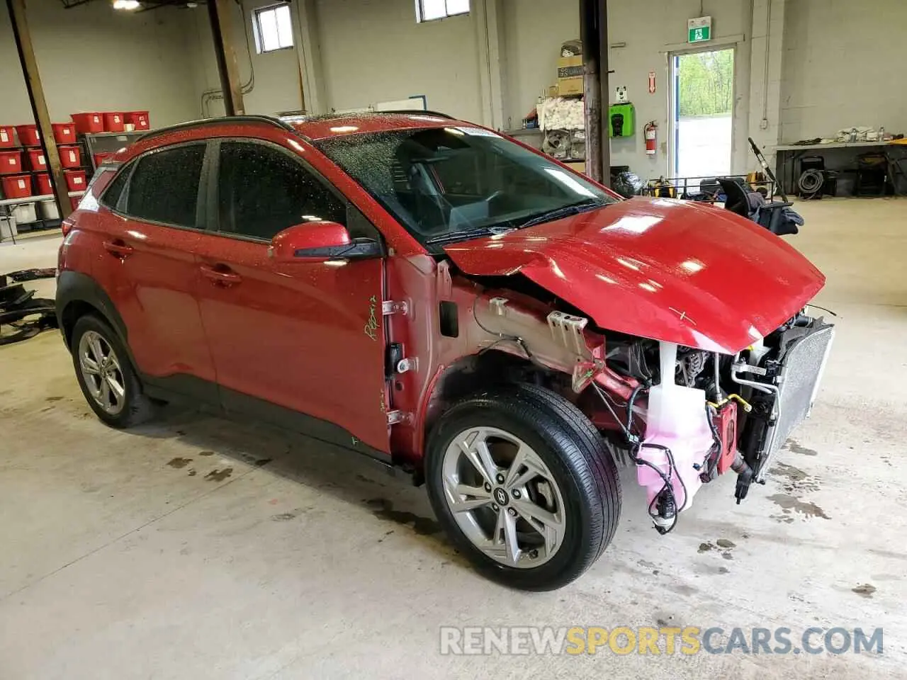 4 fotografías del automóvil dañado KM8K6CAB2PU936273 HYUNDAI KONA 2023