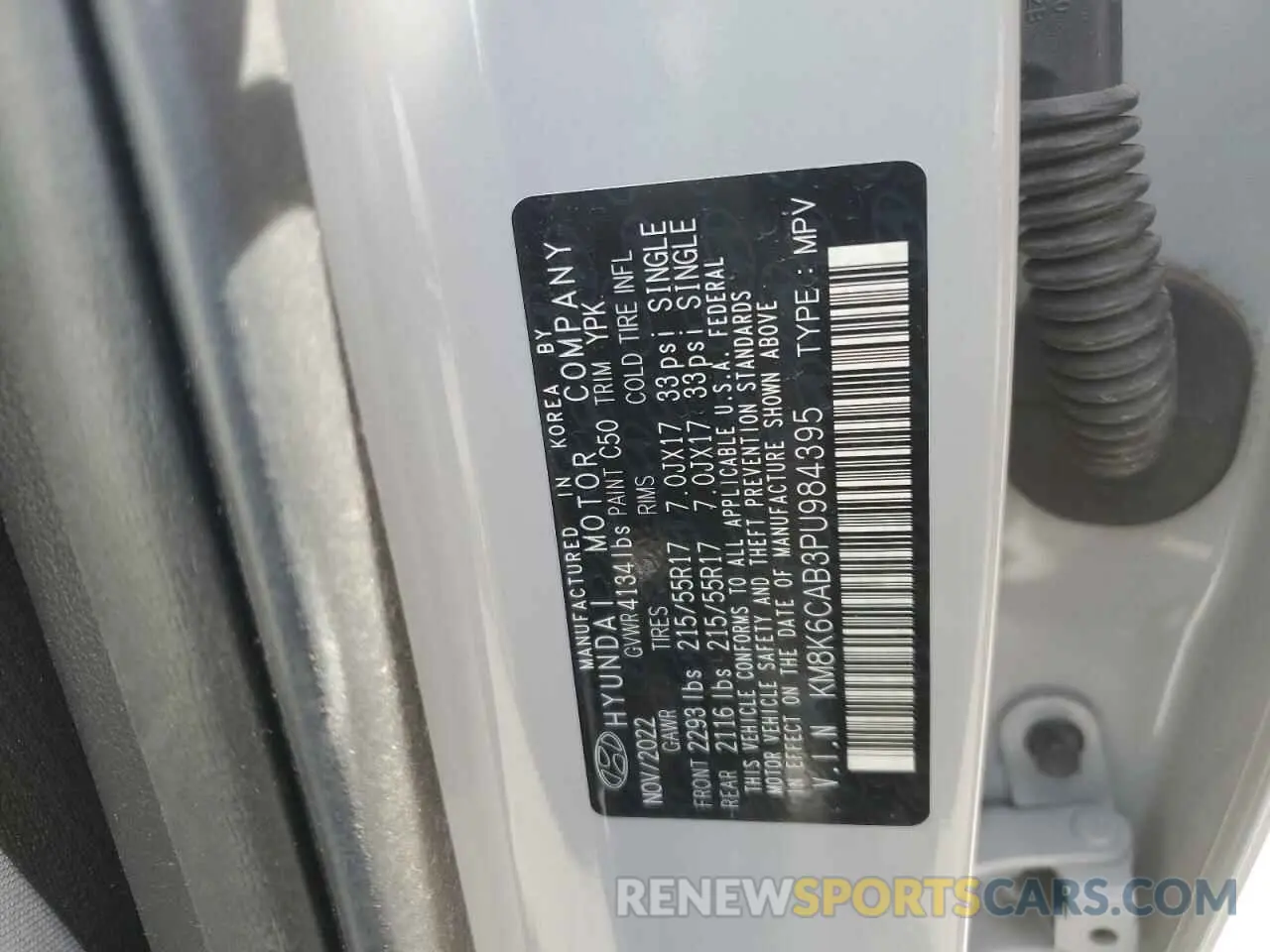 12 fotografías del automóvil dañado KM8K6CAB3PU984395 HYUNDAI KONA 2023