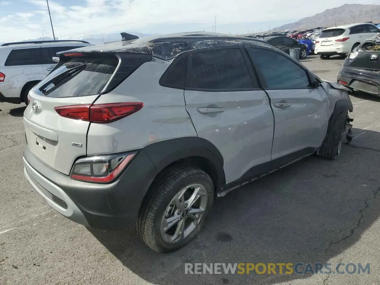 3 fotografías del automóvil dañado KM8K6CAB3PU984395 HYUNDAI KONA 2023