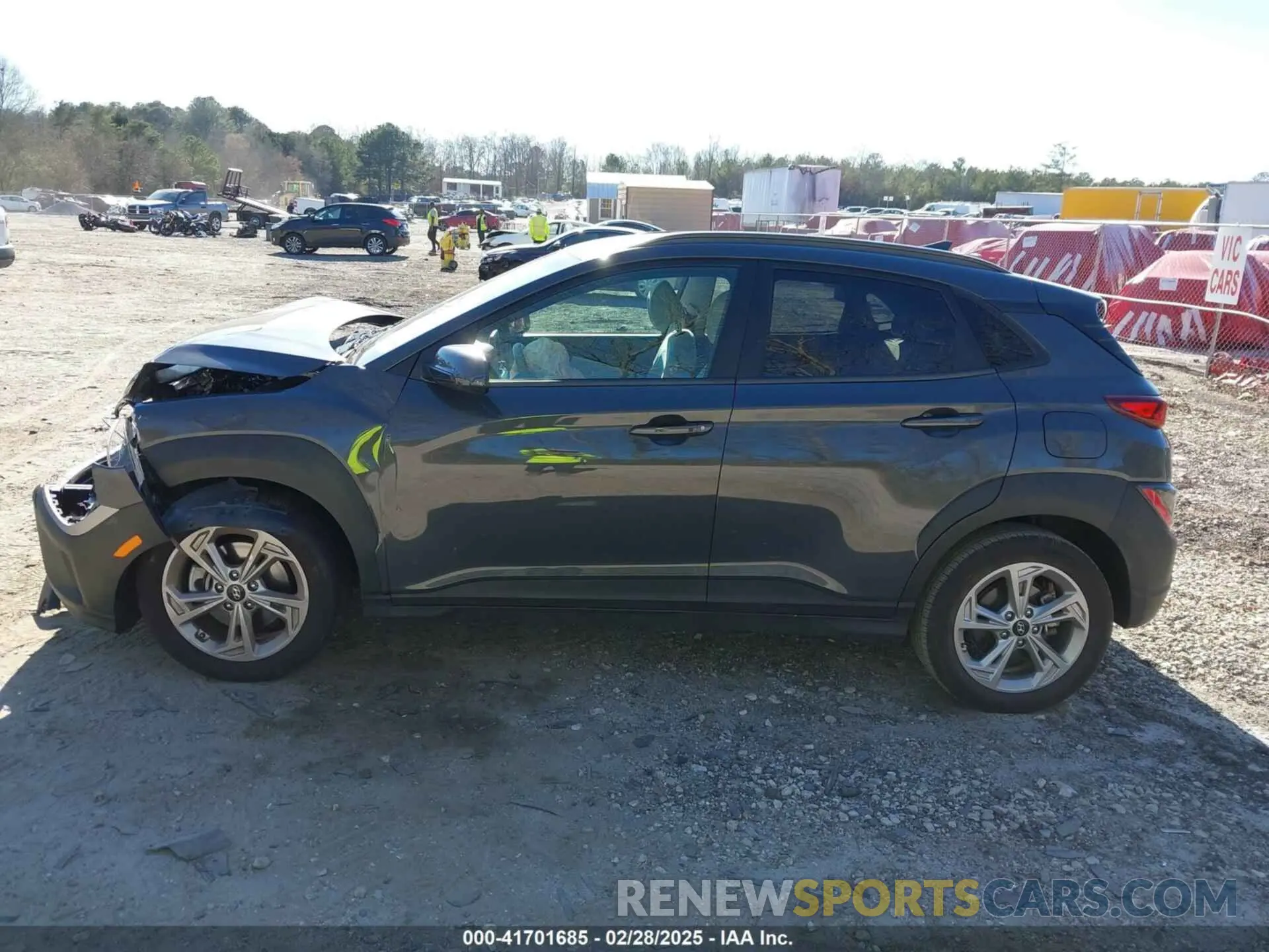 14 fotografías del automóvil dañado KM8K6CAB4PU019528 HYUNDAI KONA 2023