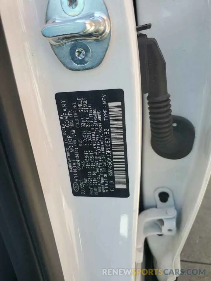 13 fotografías del automóvil dañado KM8K6CAB5PU063182 HYUNDAI KONA 2023
