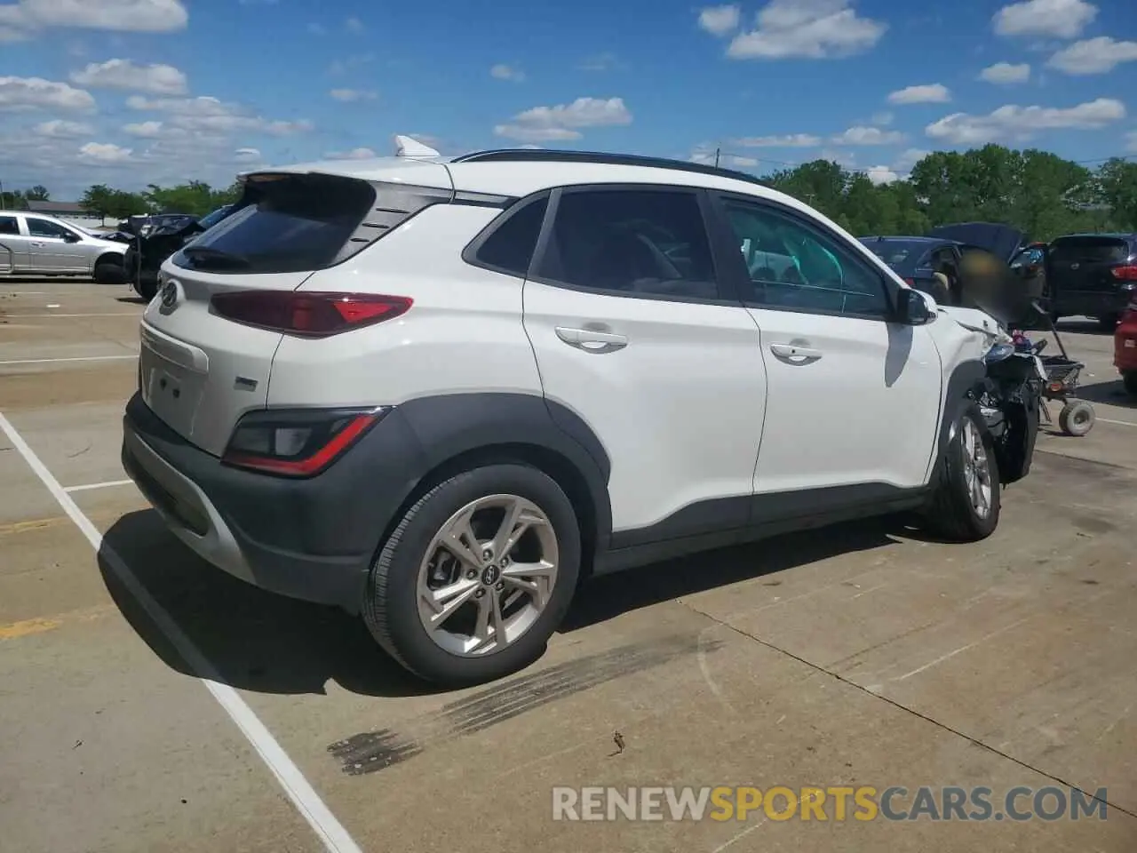 3 fotografías del automóvil dañado KM8K6CAB5PU063182 HYUNDAI KONA 2023