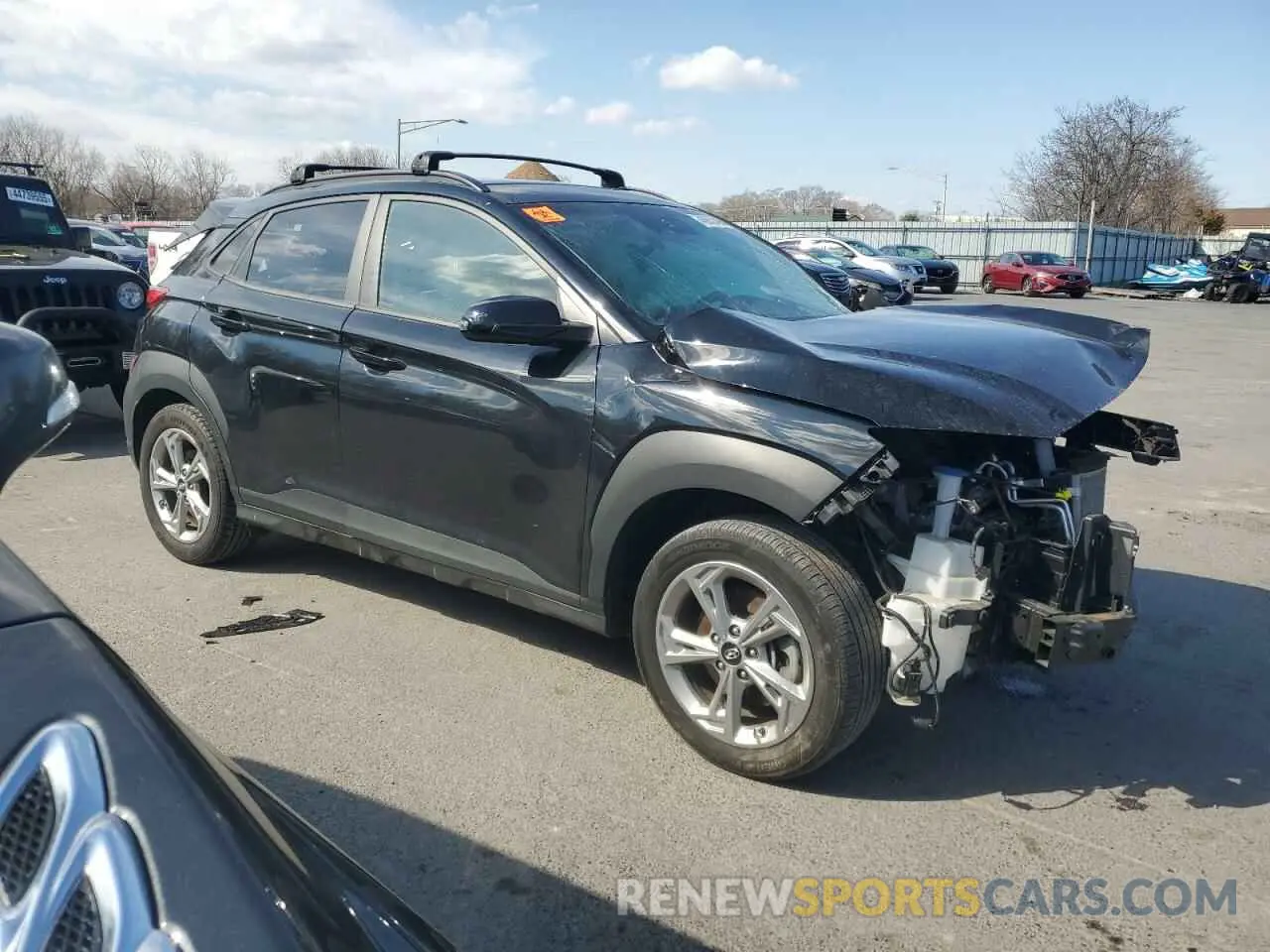 4 fotografías del automóvil dañado KM8K6CAB6PU947499 HYUNDAI KONA 2023