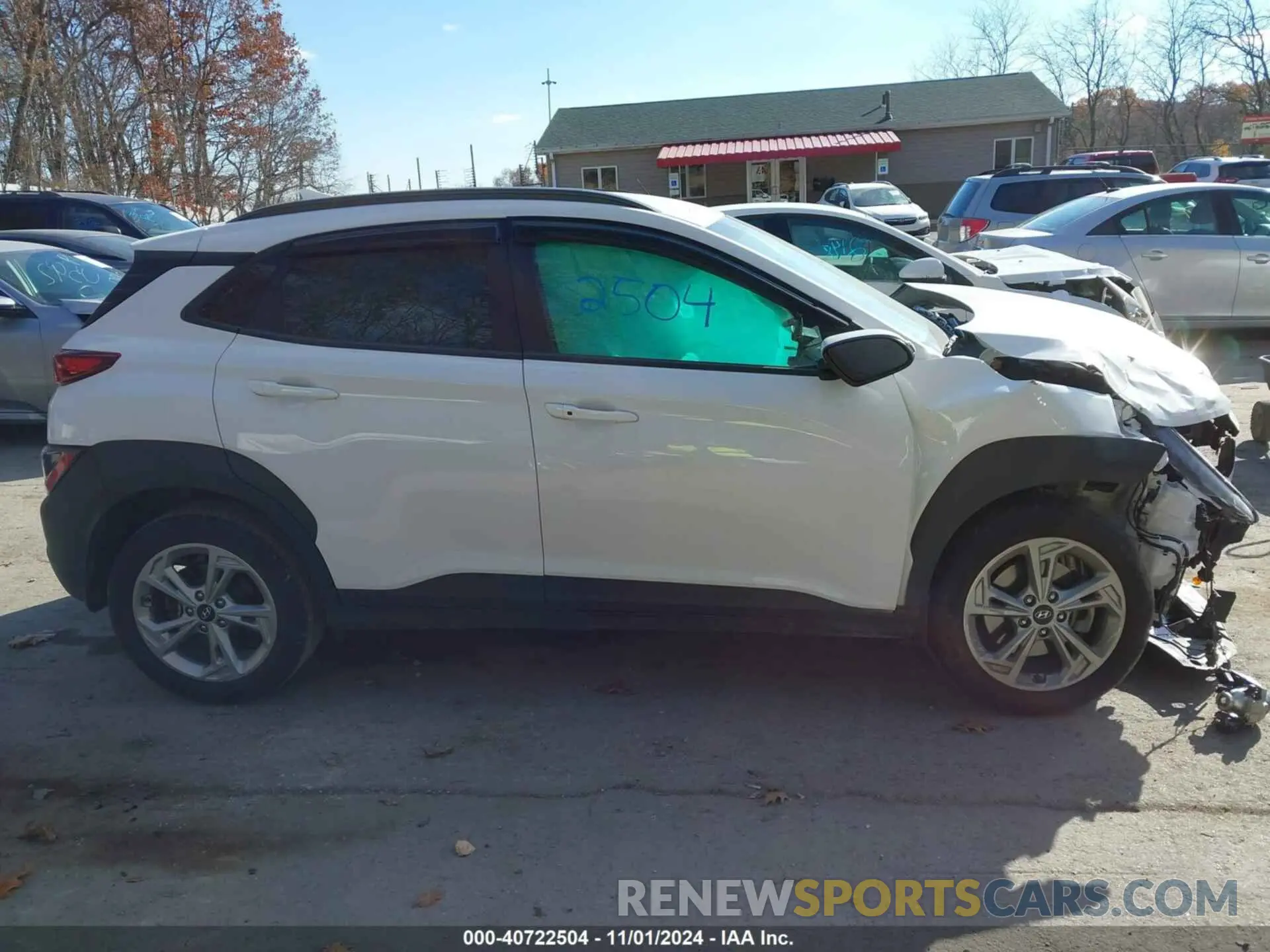 14 fotografías del automóvil dañado KM8K6CAB6PU955473 HYUNDAI KONA 2023