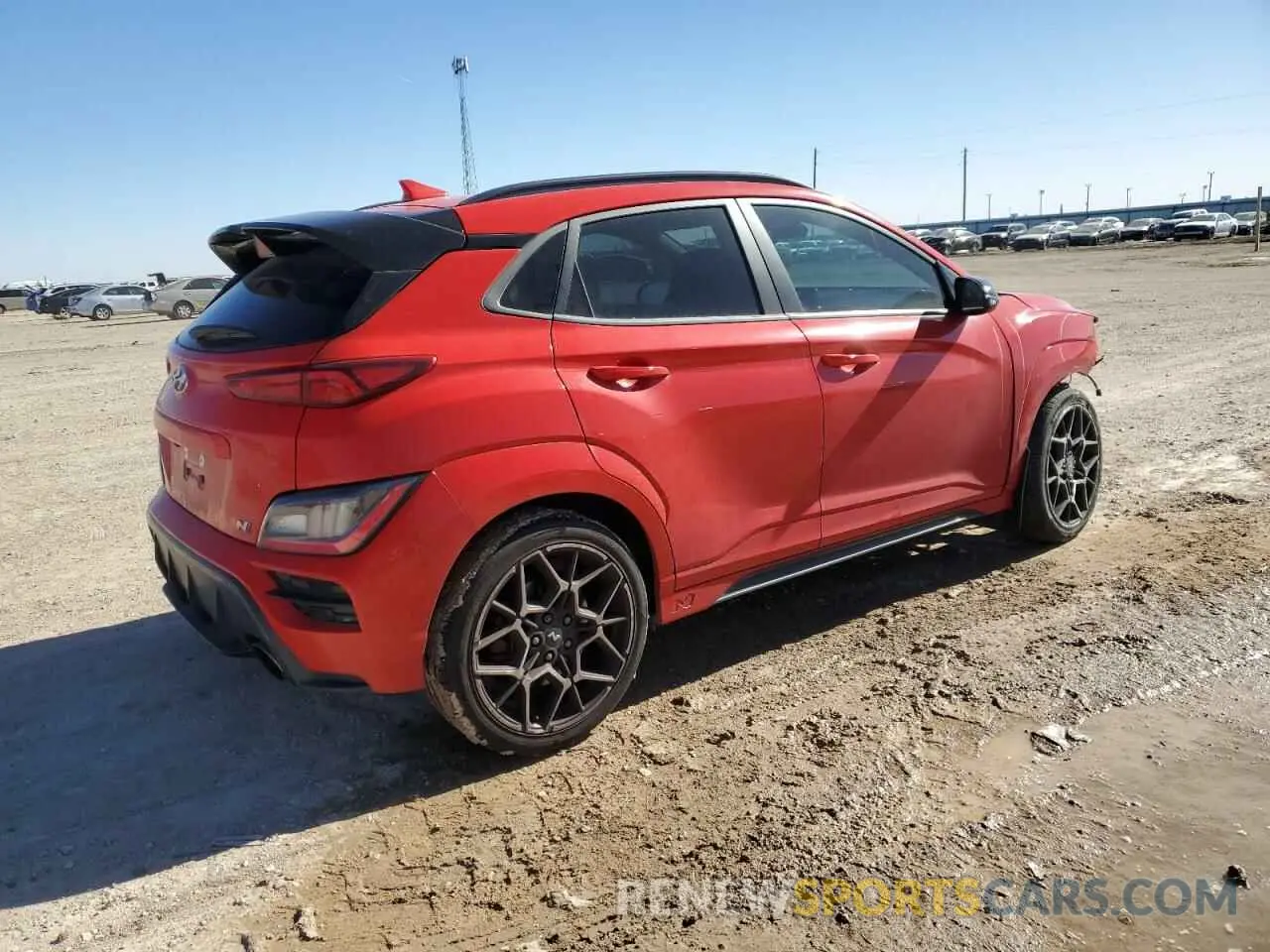 3 fotografías del automóvil dañado KM8KH3AC2PU009759 HYUNDAI KONA 2023