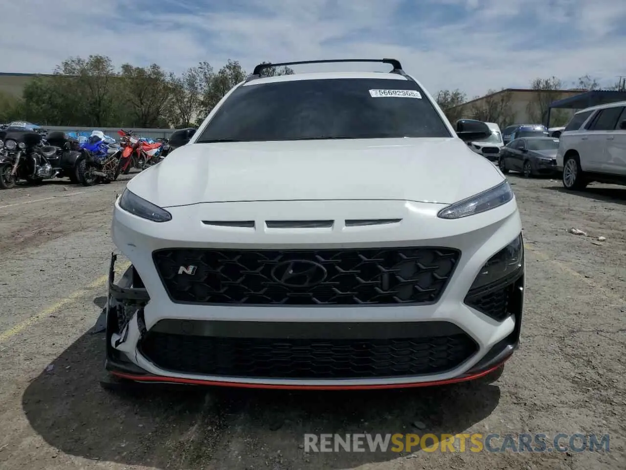 5 fotografías del automóvil dañado KM8KH3AC5PU008184 HYUNDAI KONA 2023