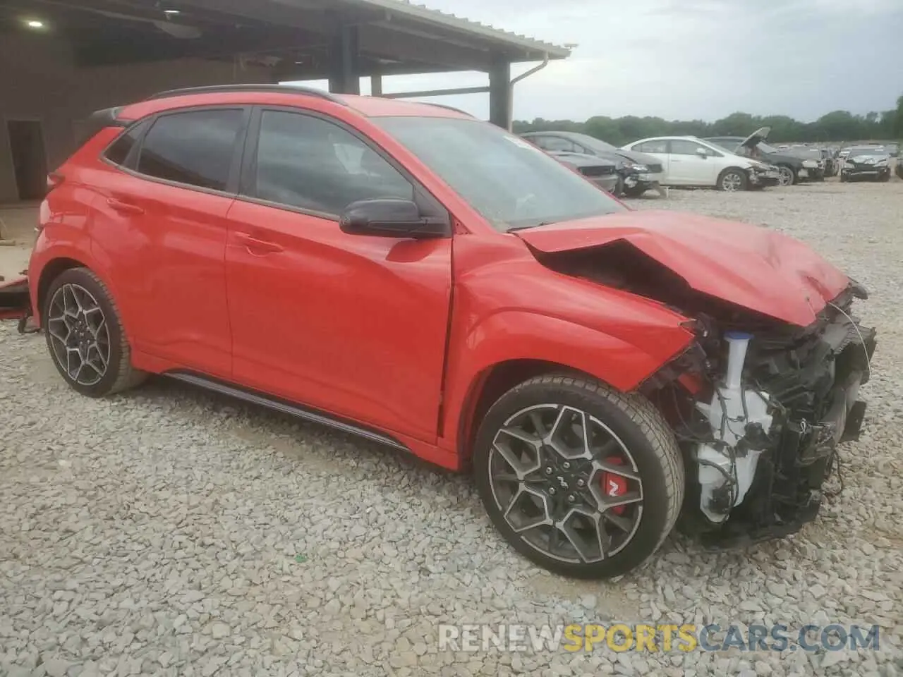 4 fotografías del automóvil dañado KM8KH3AC9PU006535 HYUNDAI KONA 2023
