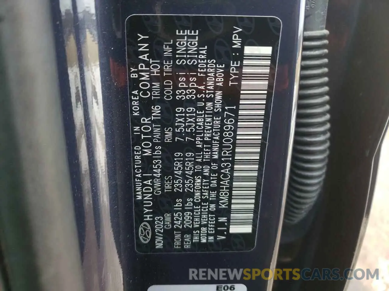 13 fotografías del automóvil dañado KM8HACA31RU089671 HYUNDAI KONA 2024