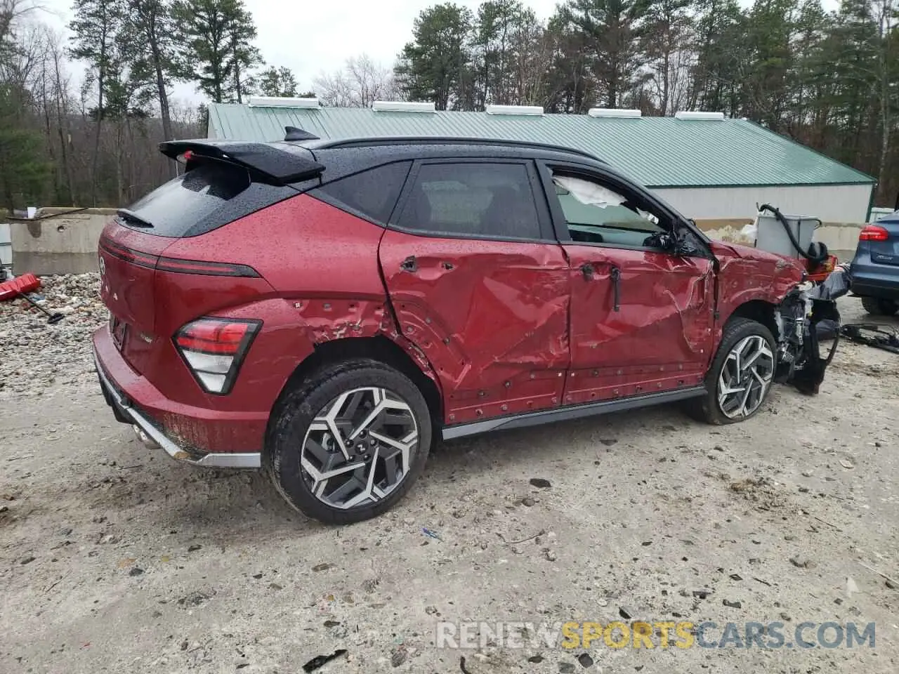 3 fotografías del automóvil dañado KM8HACA3XRU118164 HYUNDAI KONA 2024