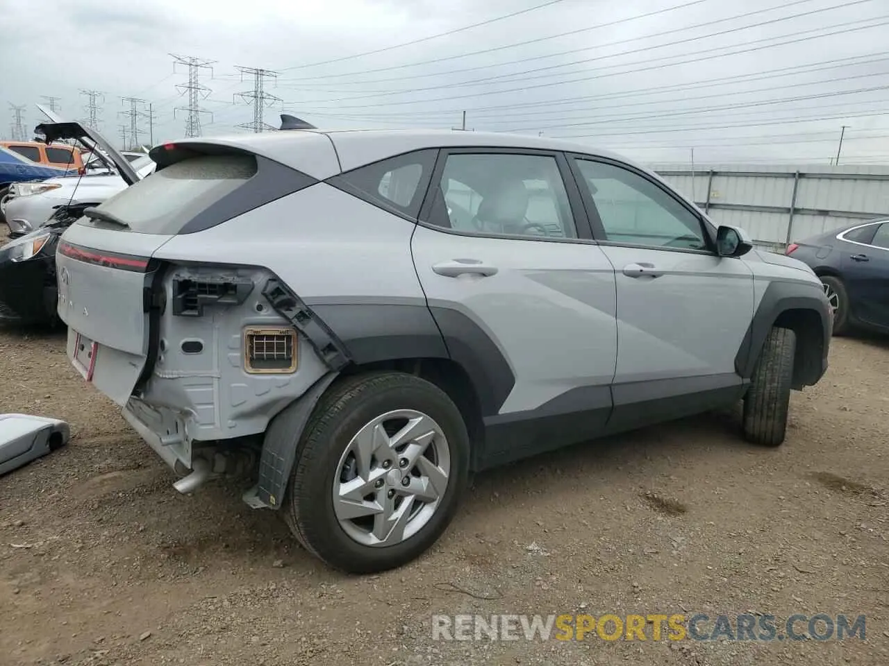 3 fotografías del automóvil dañado KM8HACAB8RU076777 HYUNDAI KONA 2024