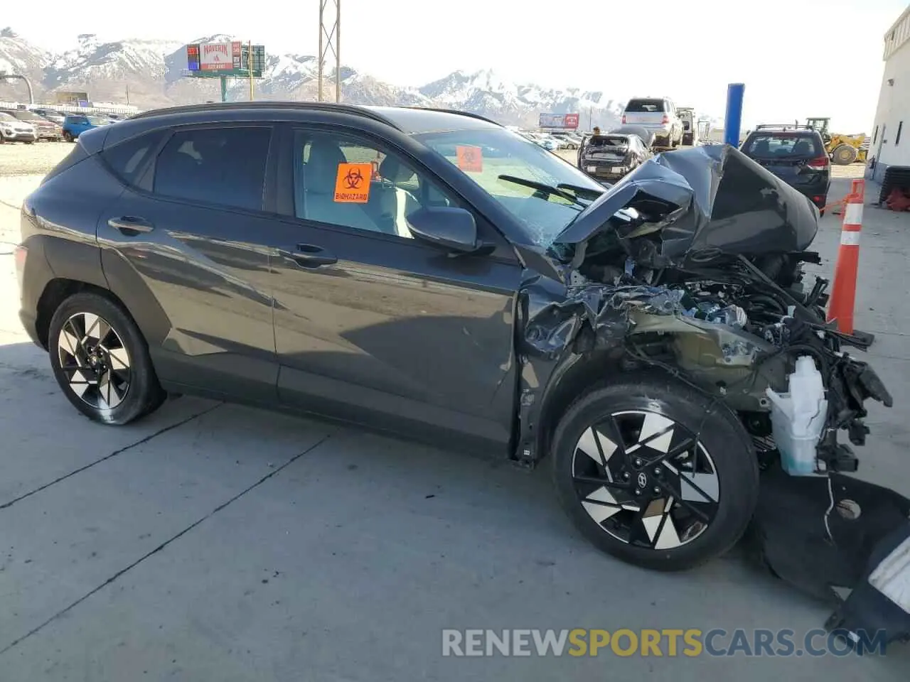 4 fotografías del automóvil dañado KM8HB3AB0RU180791 HYUNDAI KONA 2024