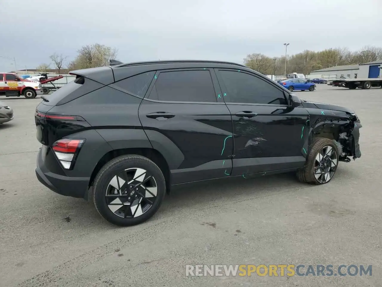 3 fotografías del automóvil dañado KM8HBCAB5RU051431 HYUNDAI KONA 2024