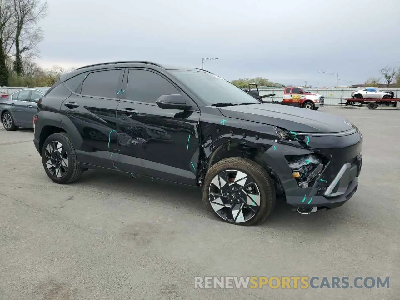4 fotografías del automóvil dañado KM8HBCAB5RU051431 HYUNDAI KONA 2024