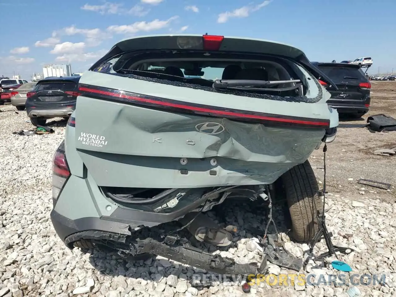 6 fotografías del automóvil dañado KM8HC3AB1RU102114 HYUNDAI KONA 2024