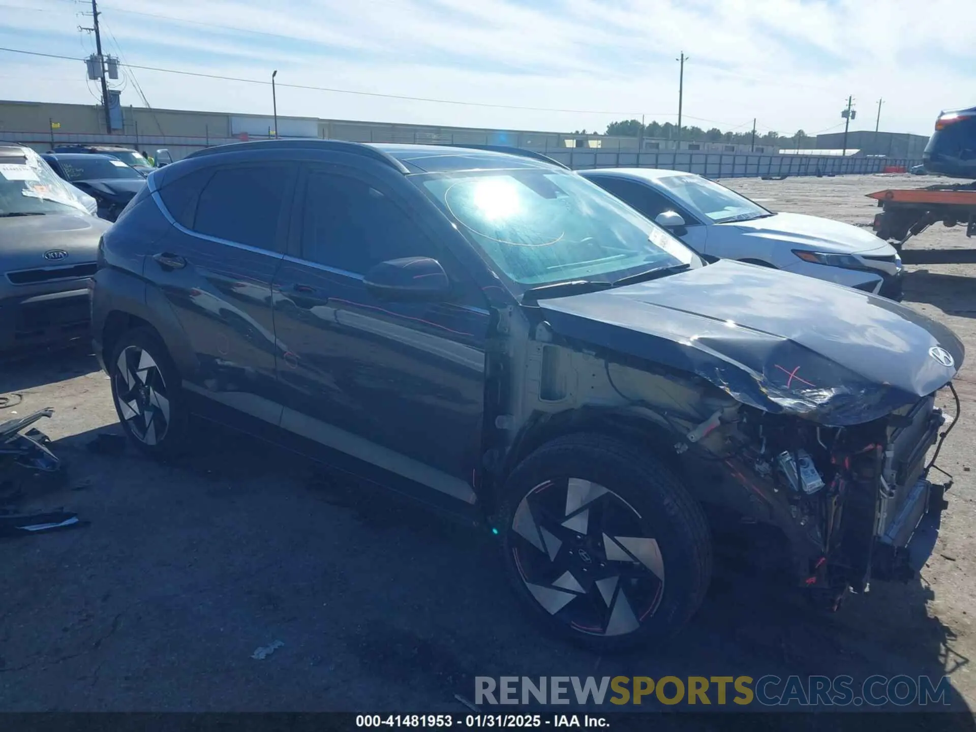 1 fotografías del automóvil dañado KM8HE3A34RU027329 HYUNDAI KONA 2024