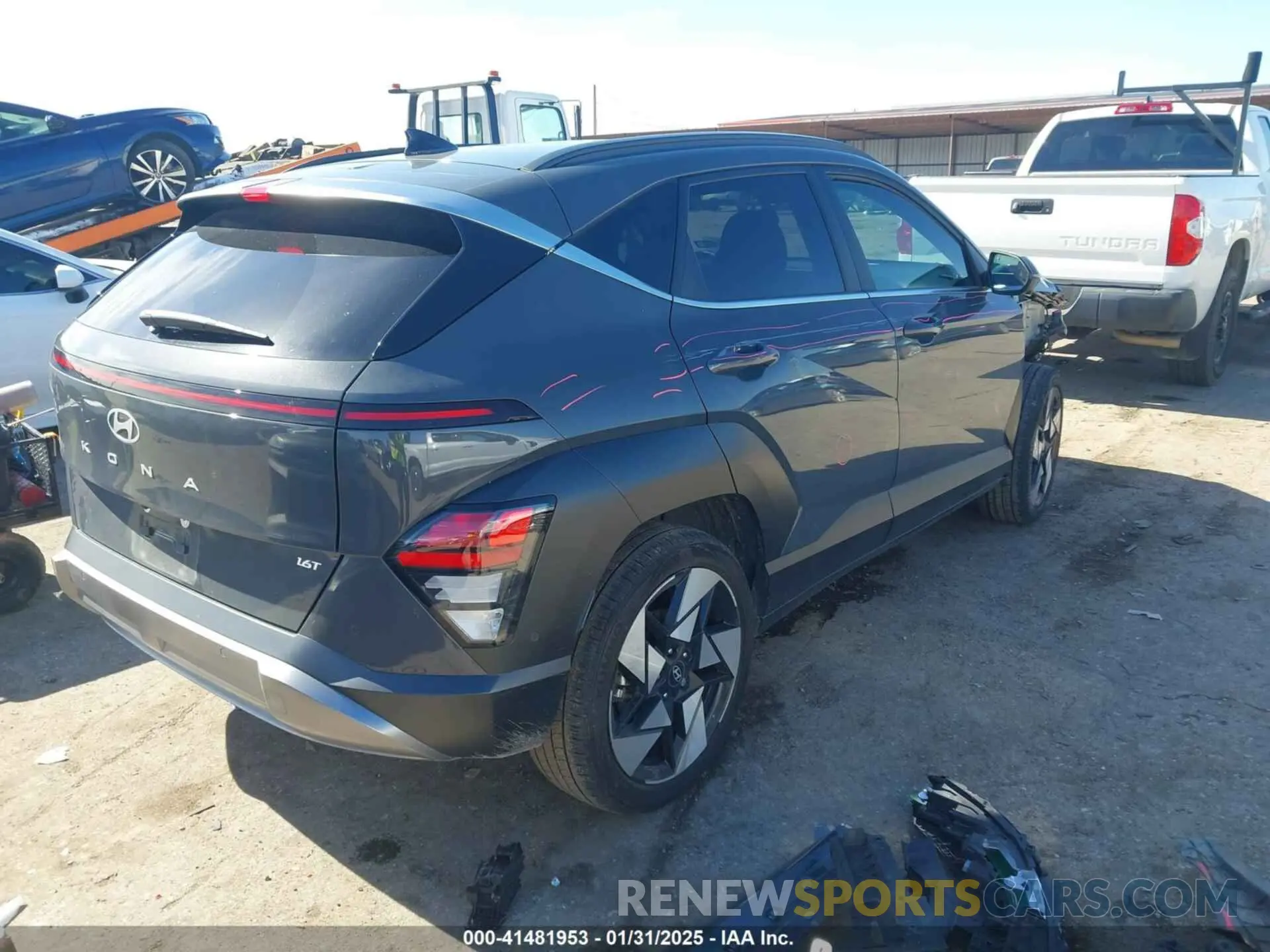 4 fotografías del automóvil dañado KM8HE3A34RU027329 HYUNDAI KONA 2024