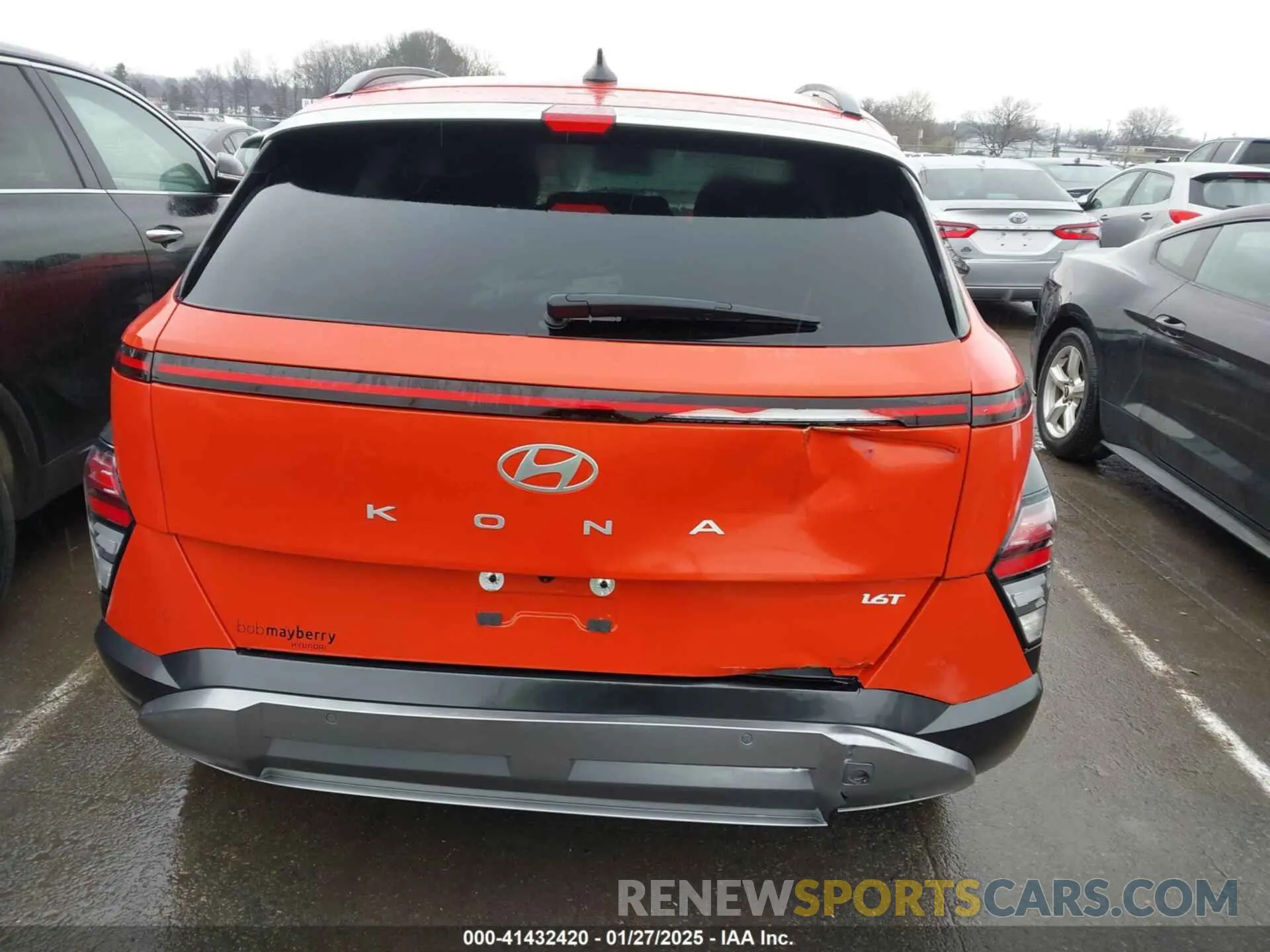 16 fotografías del automóvil dañado KM8HE3A36RU065595 HYUNDAI KONA 2024