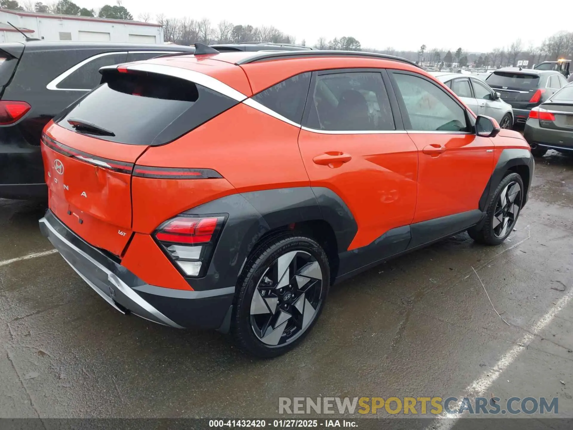 4 fotografías del automóvil dañado KM8HE3A36RU065595 HYUNDAI KONA 2024