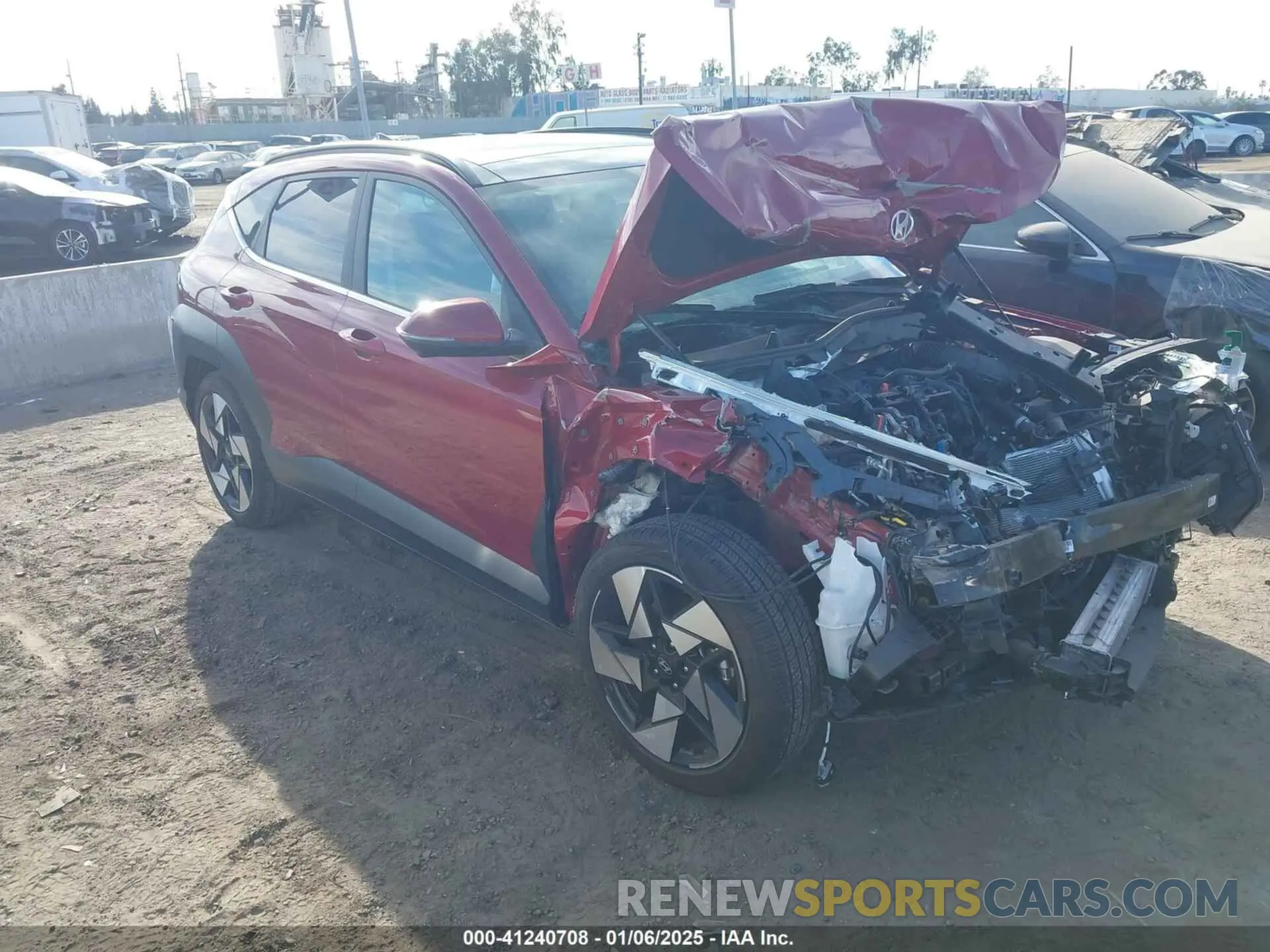 1 fotografías del automóvil dañado KM8HE3A39RU118399 HYUNDAI KONA 2024