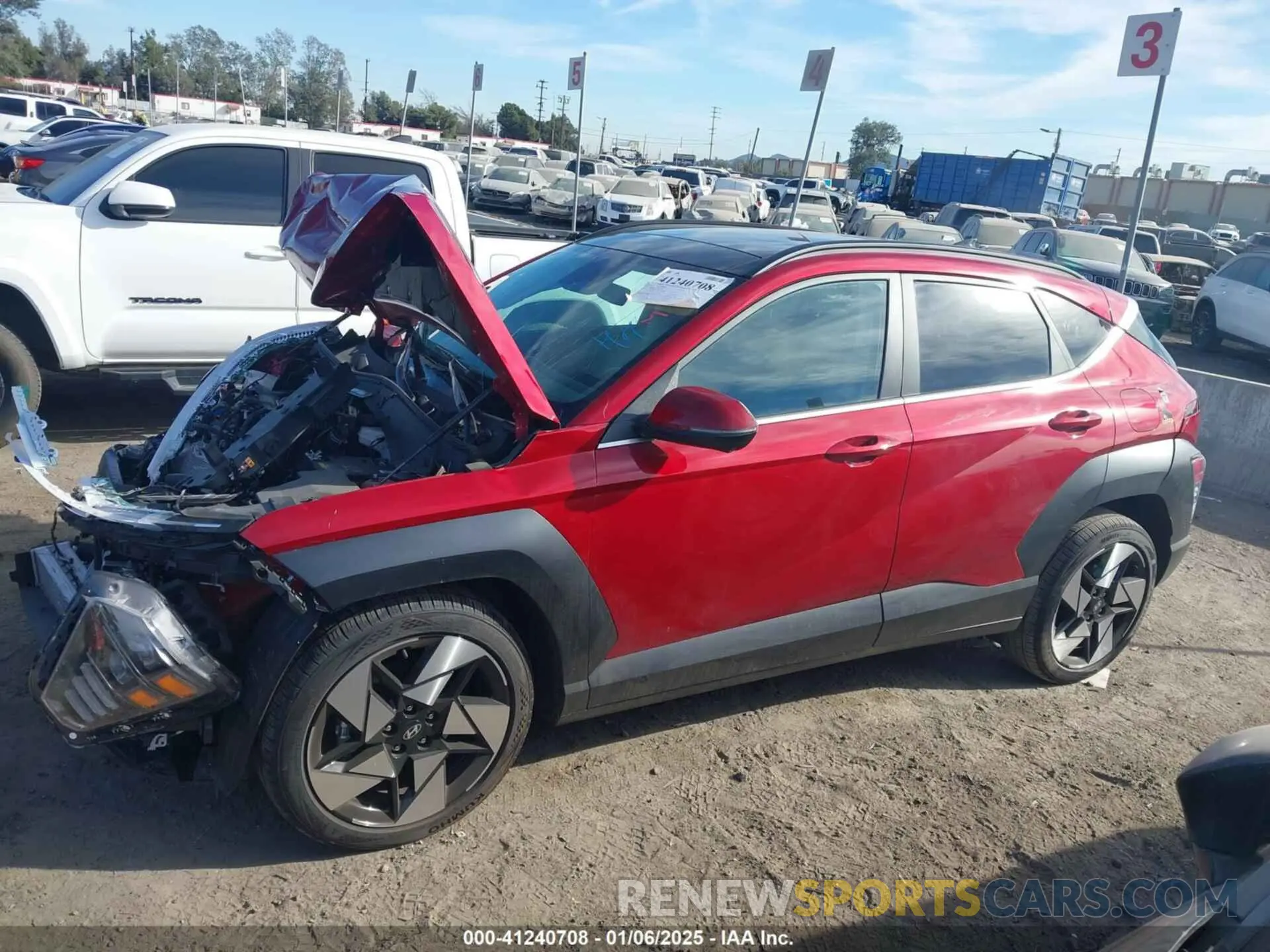 14 fotografías del automóvil dañado KM8HE3A39RU118399 HYUNDAI KONA 2024