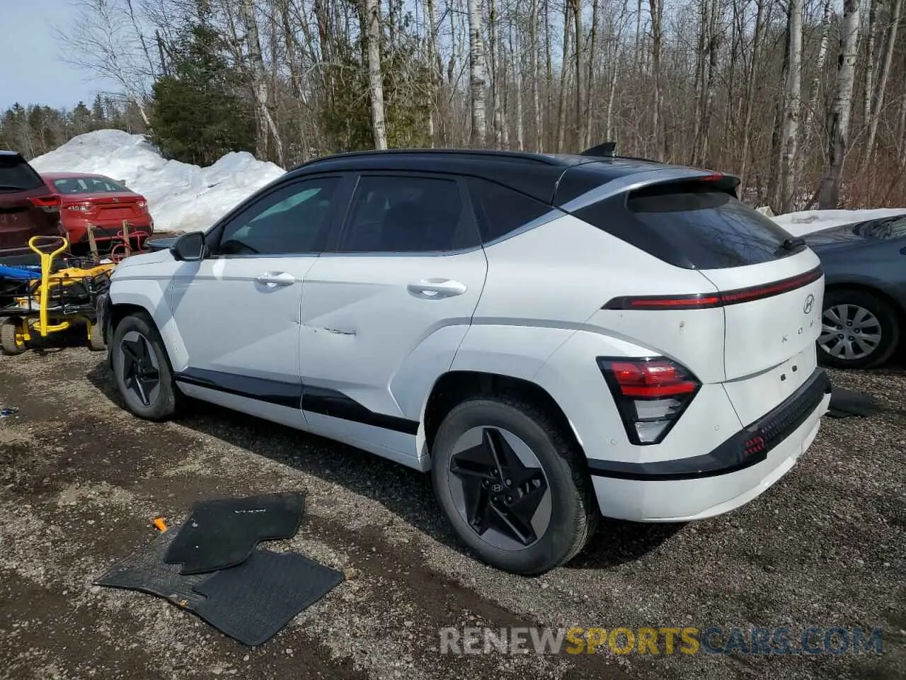 2 fotografías del automóvil dañado KM8HE3A64RU006765 HYUNDAI KONA 2024