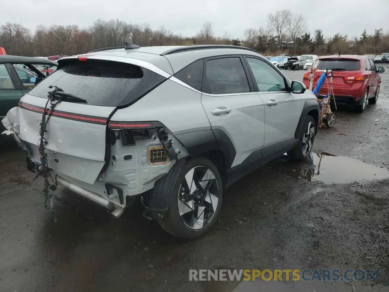 3 fotografías del automóvil dañado KM8HECA37RU050734 HYUNDAI KONA 2024
