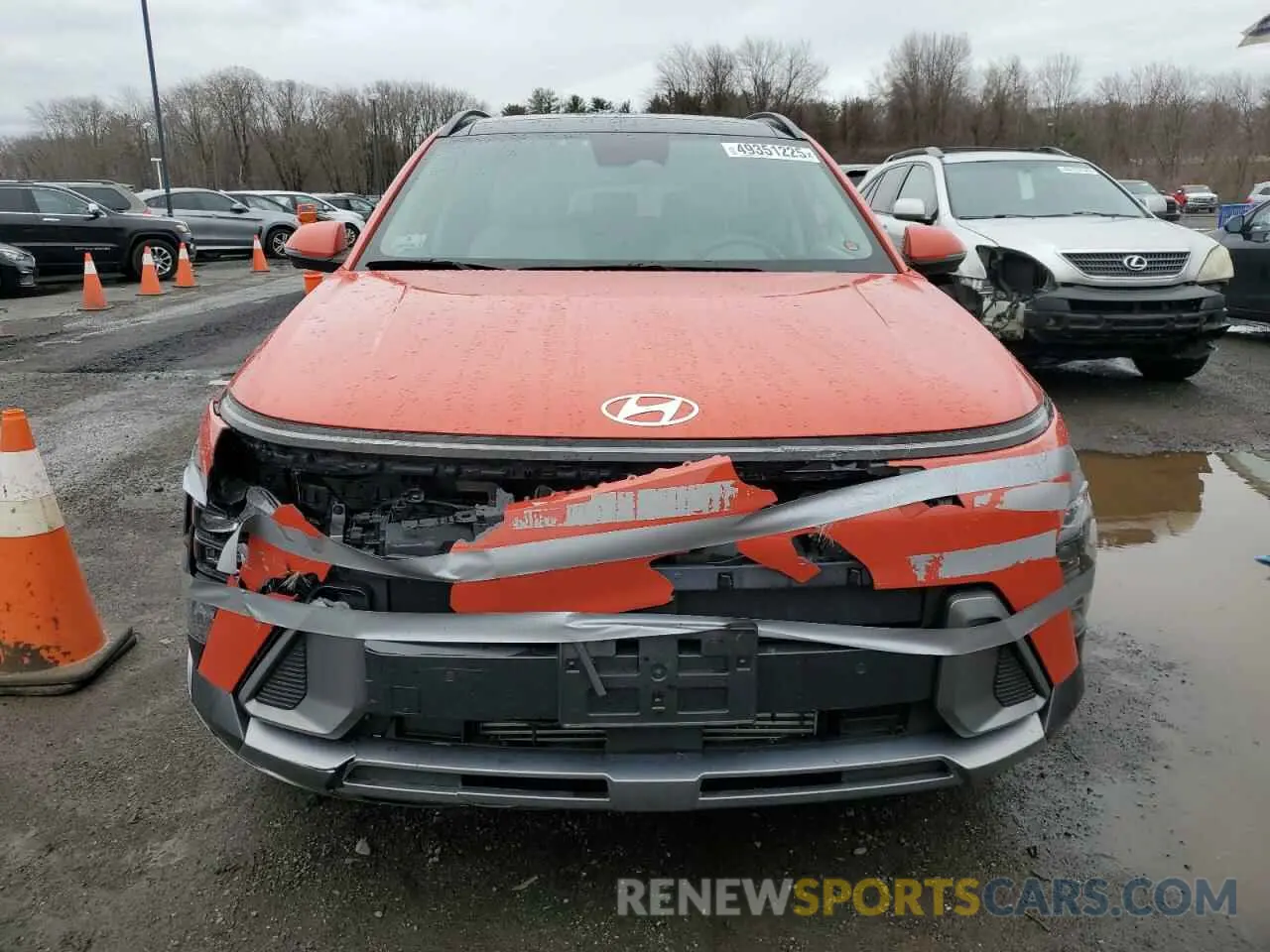 5 fotografías del automóvil dañado KM8HECA37RU081921 HYUNDAI KONA 2024