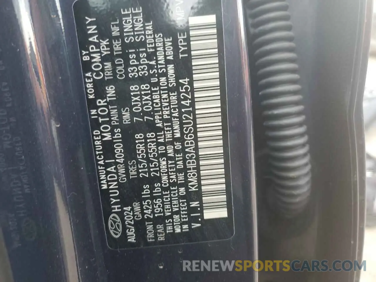 13 fotografías del automóvil dañado KM8HB3AB6SU214254 HYUNDAI KONA 2025