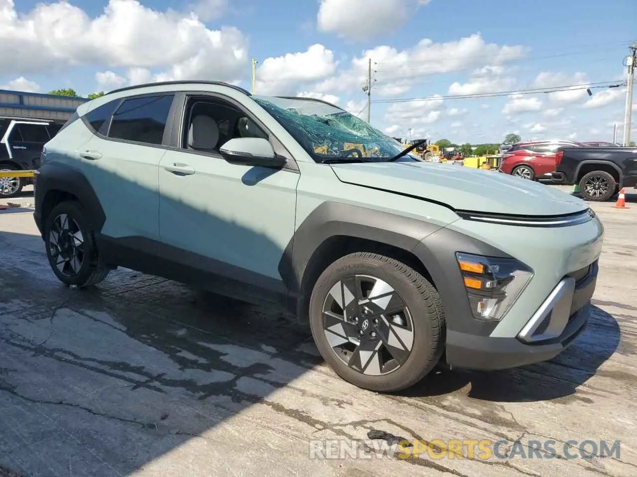 4 fotografías del automóvil dañado KM8HC3AB5SU209138 HYUNDAI KONA 2025