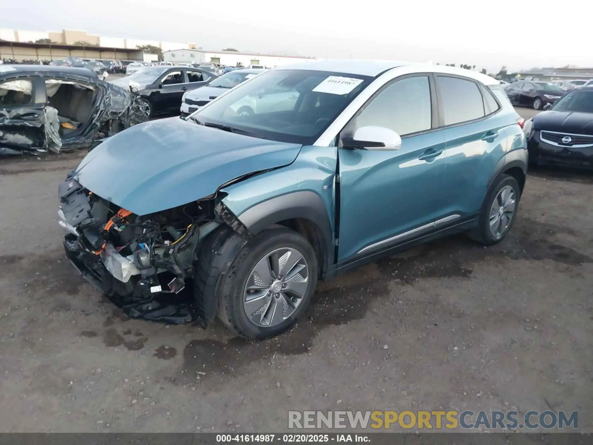 2 fotografías del automóvil dañado KM8K23AG3LU072237 HYUNDAI KONA ELECTRIC 2020