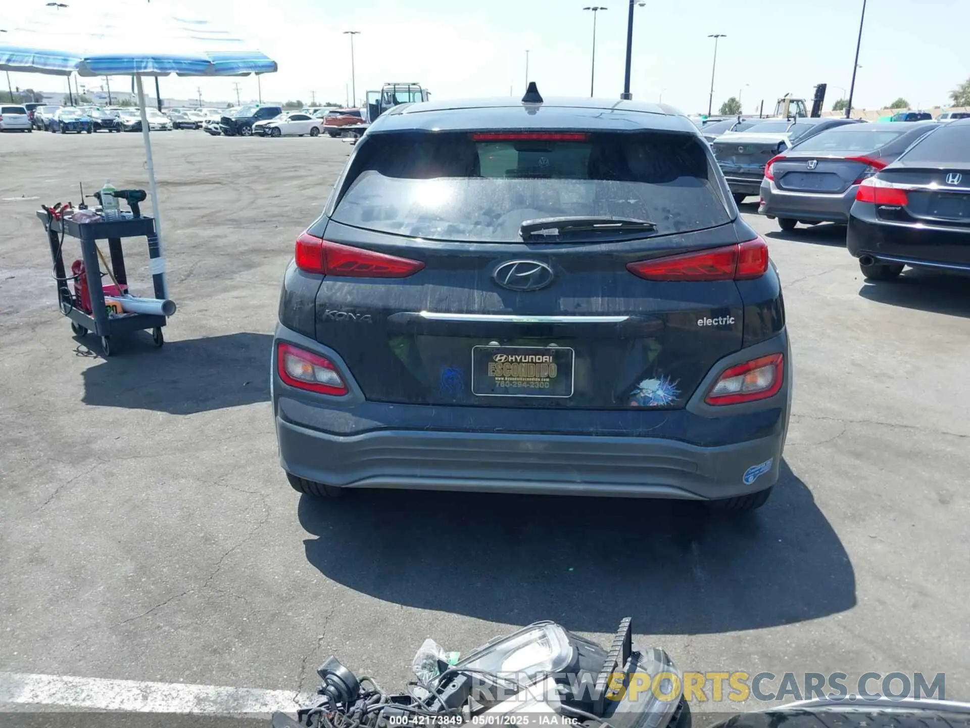17 fotografías del automóvil dañado KM8K33AG7LU058922 HYUNDAI KONA ELECTRIC 2020