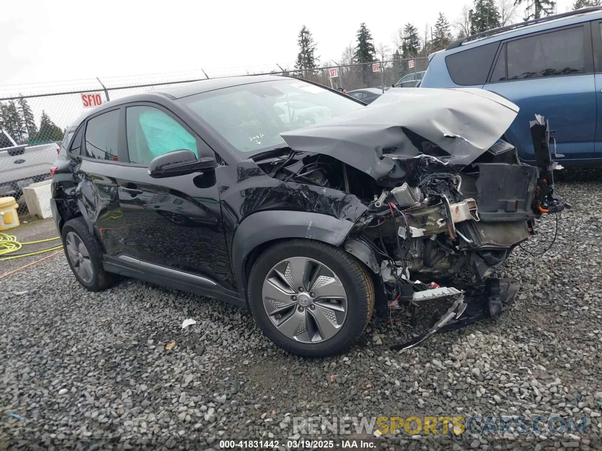 1 fotografías del automóvil dañado KM8K33AG0MU110795 HYUNDAI KONA ELECTRIC 2021