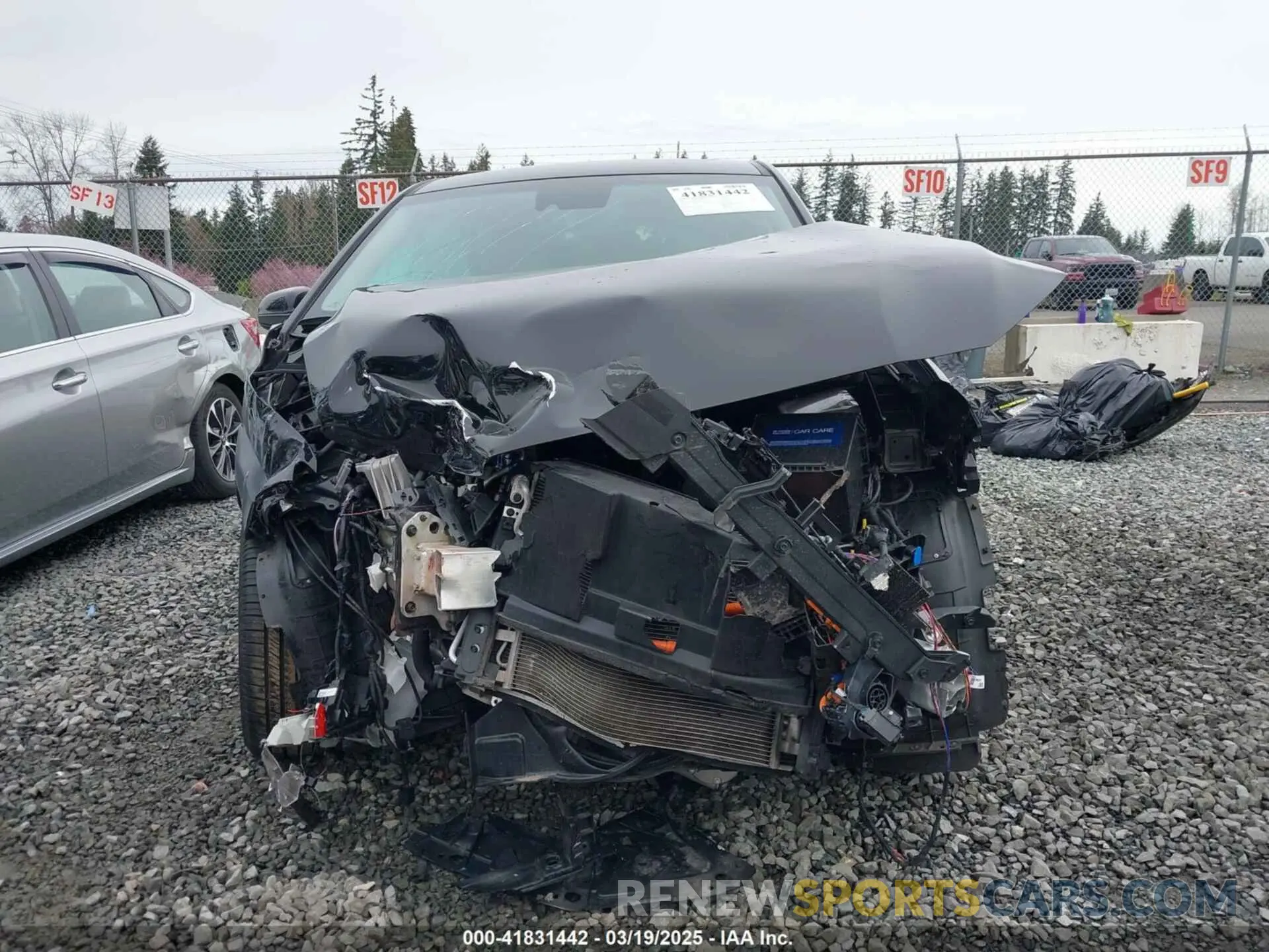 12 fotografías del automóvil dañado KM8K33AG0MU110795 HYUNDAI KONA ELECTRIC 2021
