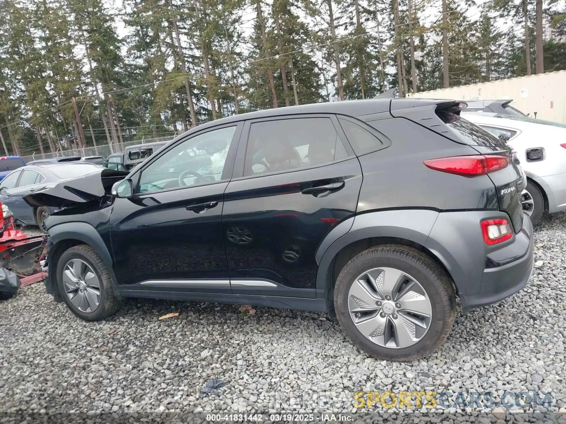 14 fotografías del automóvil dañado KM8K33AG0MU110795 HYUNDAI KONA ELECTRIC 2021