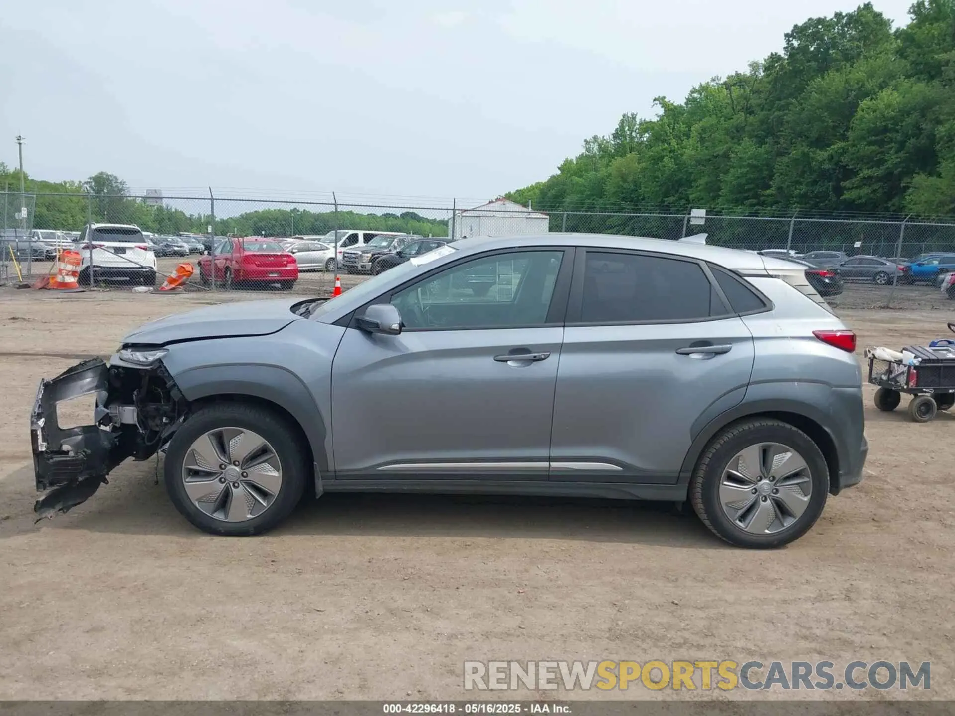 14 fotografías del automóvil dañado KM8K33AG1MU127234 HYUNDAI KONA ELECTRIC 2021