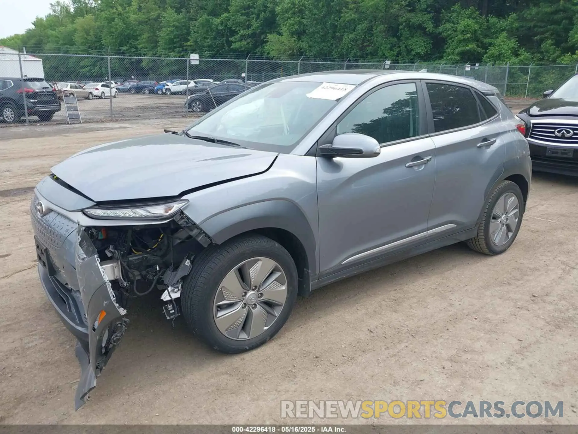 2 fotografías del automóvil dañado KM8K33AG1MU127234 HYUNDAI KONA ELECTRIC 2021