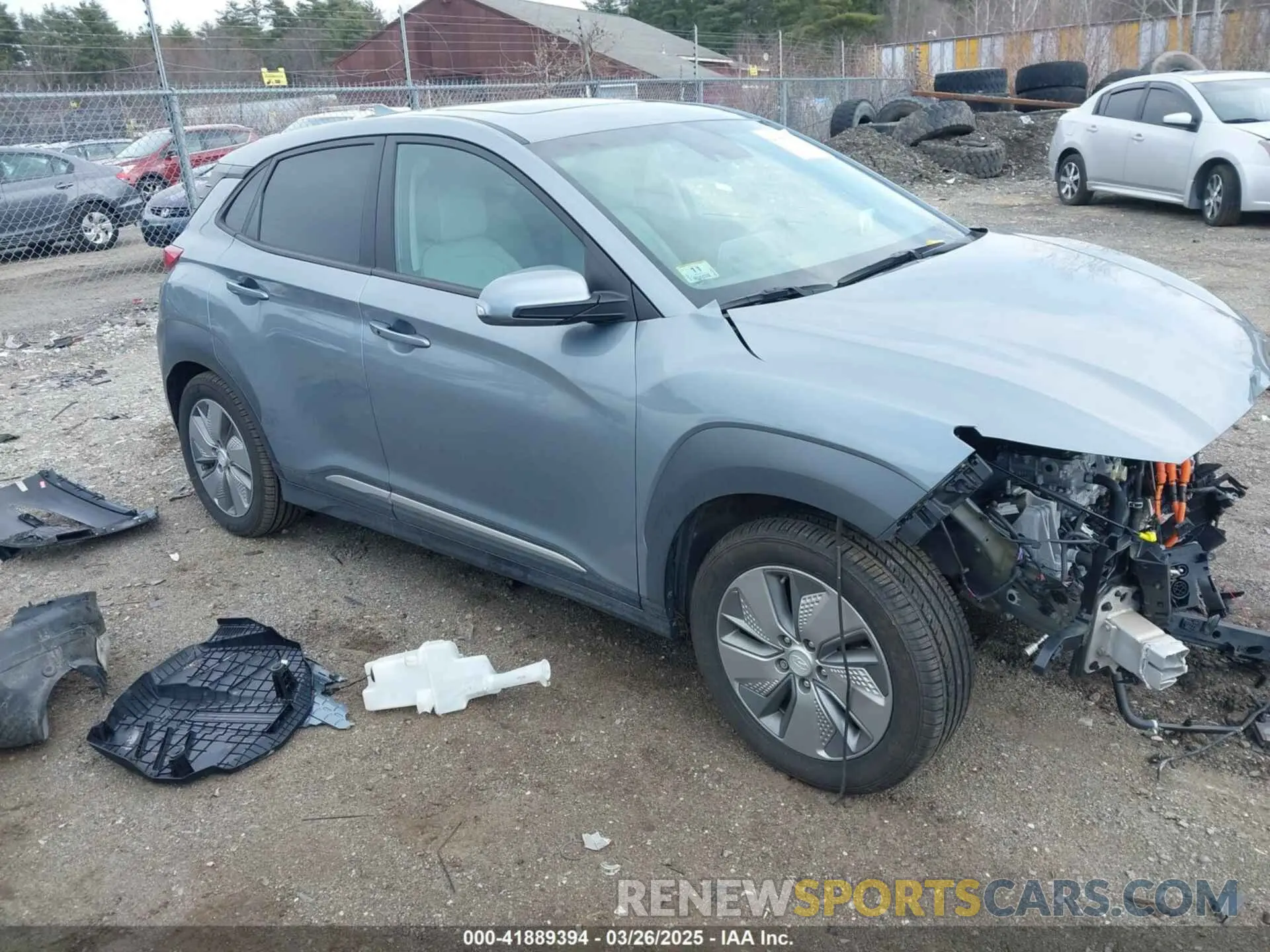 13 fotografías del automóvil dañado KM8K53AG0MU097928 HYUNDAI KONA ELECTRIC 2021